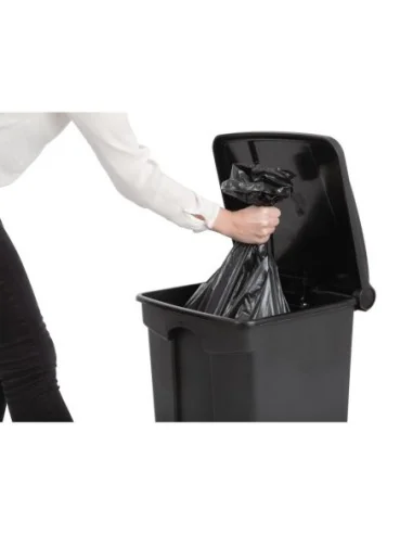 Poubelle de cuisine à pédale Jantex noire 45L