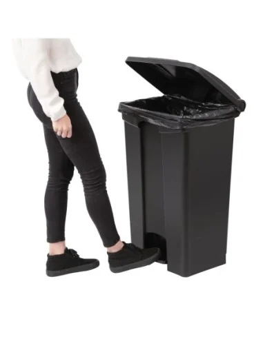 Poubelle de cuisine à pédale Jantex noire 87L