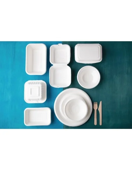 Assiettes en bagasse compostables Fiesta Compostable 17,9 cm (x50)