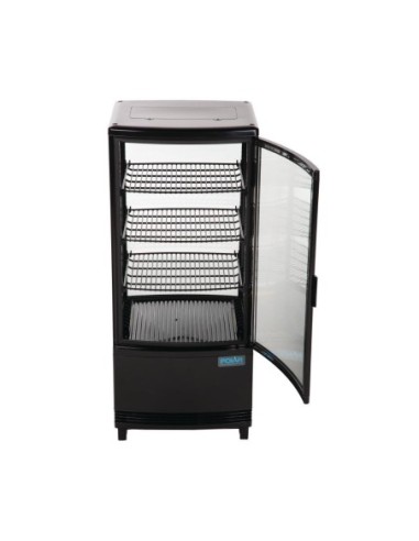 Vitrine réfrigérée porte incurvée économe en énergie Polar série C noire 86L