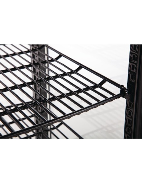 Vitrine réfrigérée porte incurvée économe en énergie Polar série C noire 86L