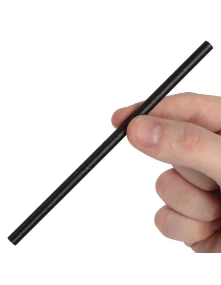 Pailles agitateurs en papier compostables Fiesta Compostable noires