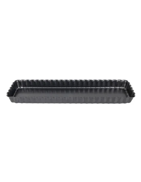 Moule à tarte rectangulaire antiadhésif avec fond amovible De Buyer 36cm