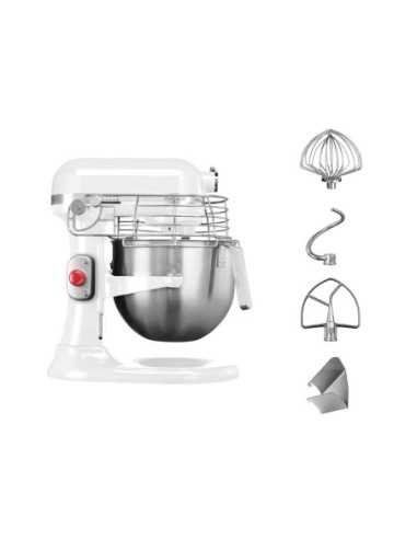 Batteur professionnel Kitchenaid 6,9L blanc 5KSM7990XEWH