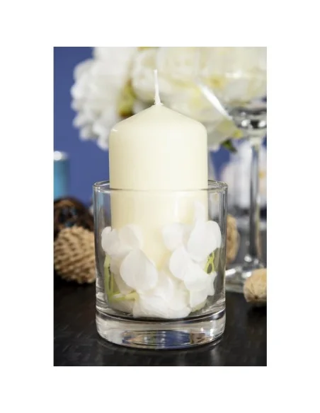 Bougies hautes cylindriques ivoire Bolsius 120mm (lot de 12)