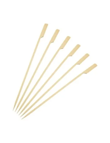 Brochettes biodégradables en bambou Fiesta Compostable 240mm (Lot de 100)