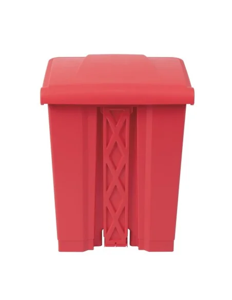 Poubelle de cuisine à pédale Jantex rouge 65L