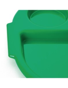 Petits plateaux repas à compartiments en polypropylène Olympia Kristallon verts 321mm (Box 10) 2