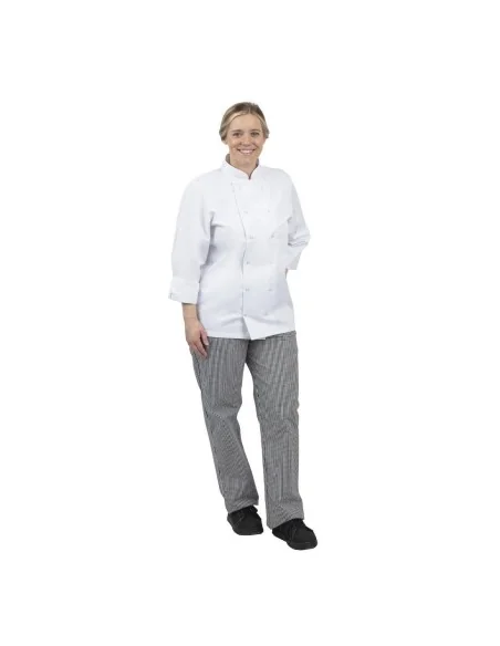 Pantalon de cuisine mixte Whites Vegas petits carreaux noirs et blancs XXL