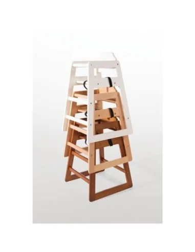 Chaise haute en bois blanche Bolero