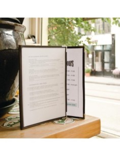 Protège-menus Securit Crystal A4 triples (lot de 3) 2