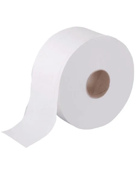Rouleaux de papier toilette 2 plis mini Jumbo Jantex 150m (lot de 12)