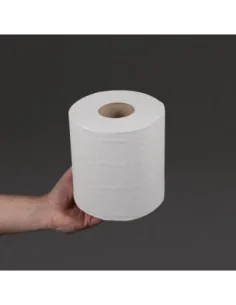 Bobines blanches 2 plis à dévidage central Jantex (lot de 6) 2