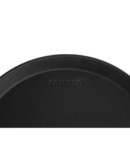 Plateau de service rond fibre de verre antidérapant Camtread Cambro noir 28 cm