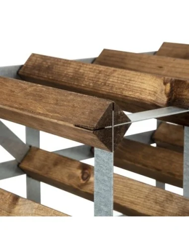 Casier à vin 42 bouteilles bois foncé