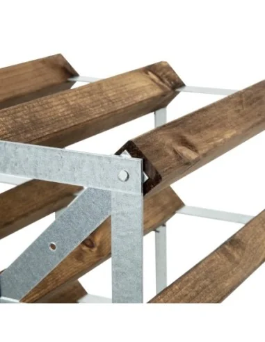 Casier à vin 42 bouteilles bois foncé