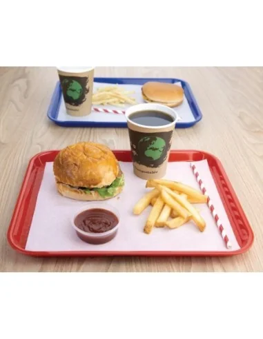 Plateau fast food en plastique Olympia Kristallon rouge