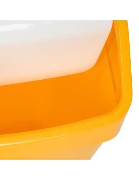 Poubelle polypropylène à couvercle battant SYR jaune 50L