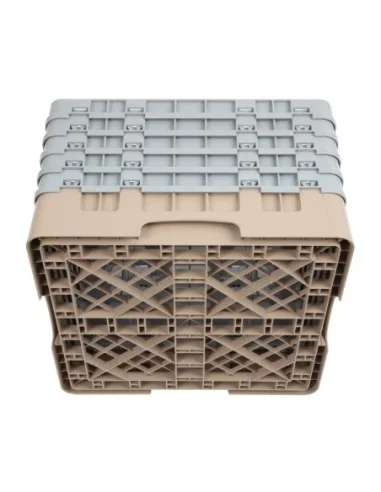 Casier à verres 16 compartiments Camrack Cambro beige hauteur max 257mm