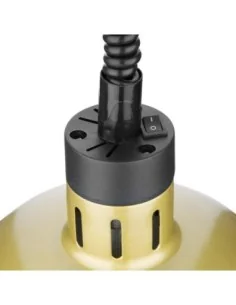 Lampe chauffante dôme rétractable Buffalo finition dorée 2