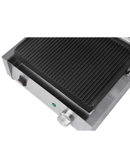 Grand gril de contact simple Bistro Buffalo rainuré/rainuré