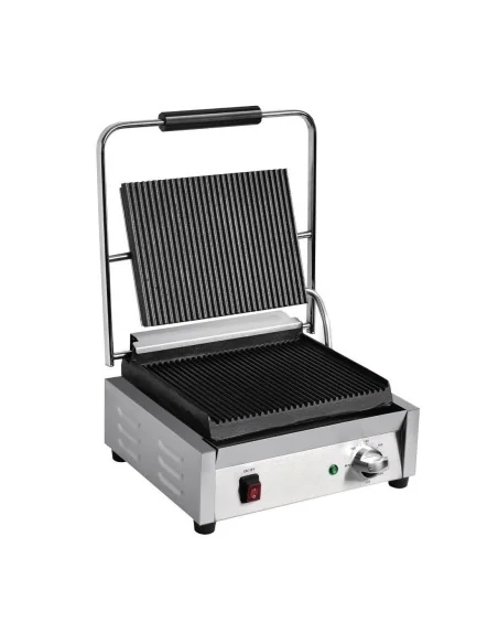 Grand gril de contact simple Bistro Buffalo rainuré/rainuré