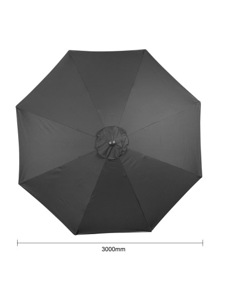 Parasol rond Bolero Seville 3m noir