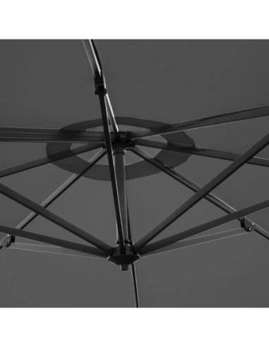 Parasol déporté professionnel Bolero Venice noir 3,5 m