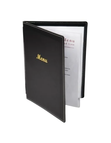 Protège-menus en simili cuir Olympia A5 noir