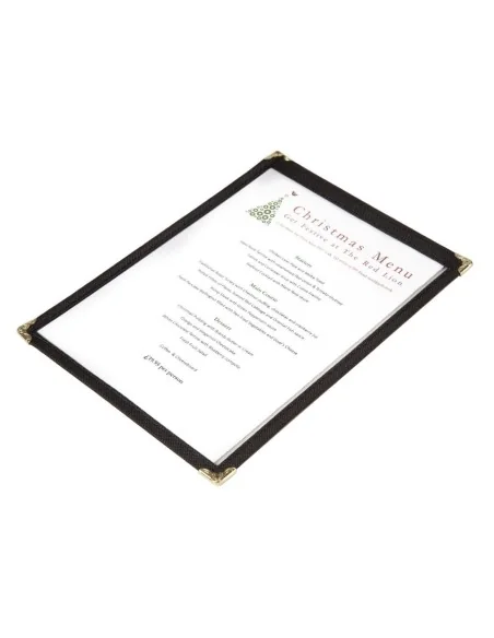 Protège-menus style américain Olympia A5 deux vues noir