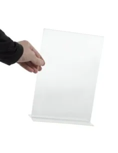 Porte-menu vertical en acrylique Olympia A4 2