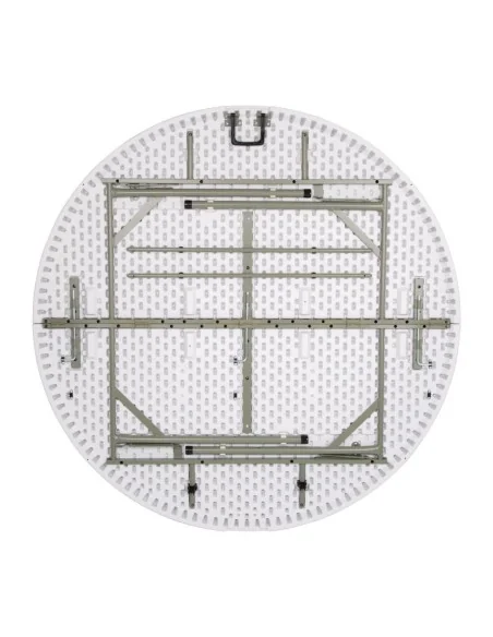 Table ronde pliable au centre Bolero blanche 1530mm