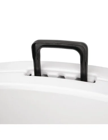 Table ronde pliable au centre Bolero blanche 1530mm