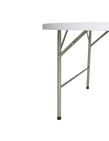 Table ronde pliable au centre Bolero blanche 1530mm