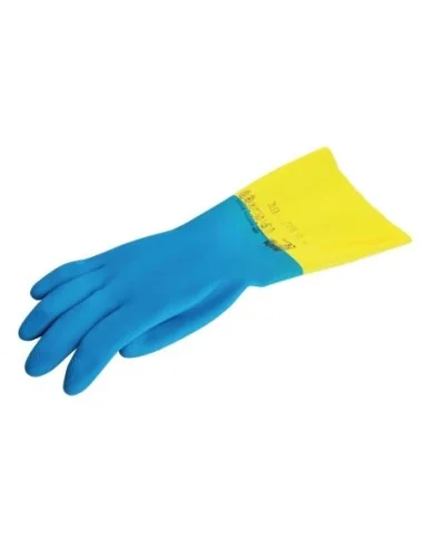 Gants étanches protection chimique légère bleus et jaunes Mapa Alto 405 XL