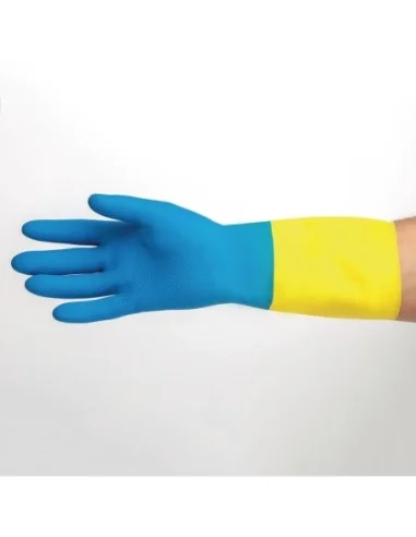 Gants étanches protection chimique légère bleus et jaunes Mapa Alto 405 XL