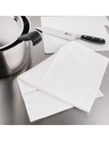 Torchons blancs nid d abeille Vogue (Lot de 10)