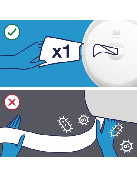 Mini rouleaux de papier toilette Smart One Tork (Lot de 12)