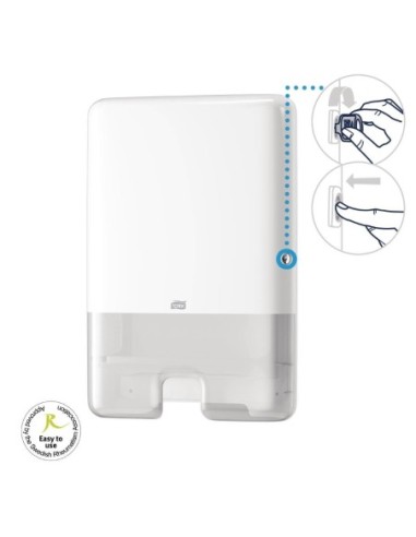 Distributeur manuel d'essuie-mains blanc Multifold XpressTork