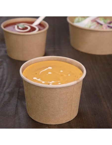 Pots à soupe compostables en PLA Fiesta Compostable 98 mm - 34 cl (x500)