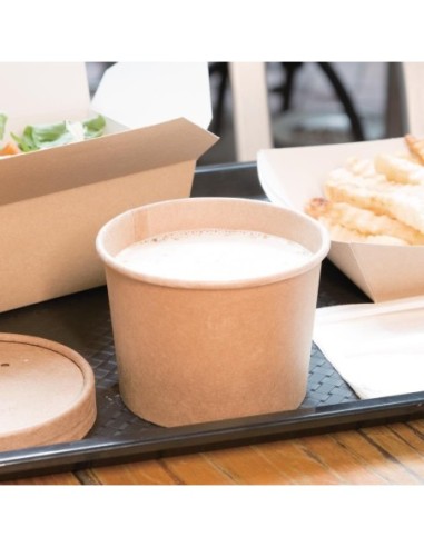 Pots à soupe compostables en PLA Fiesta Compostable 98 mm - 34 cl (x500)