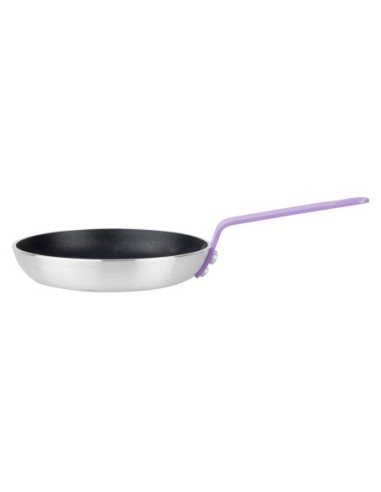 Poêle aluminium antiadhésive Teflon Platinum Plus Hygiplas avec manche violet 200mm