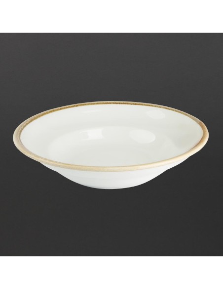 Assiettes à pâtes Olympia Kiln couleur craie 250mm (lot de 4)