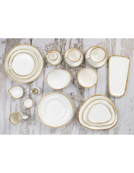 Assiettes à pâtes Olympia Kiln couleur craie 250mm (lot de 4)