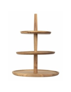 Présentoir en acacia 3 niveaux Olympia 305(Ø) x 395(H)mm 2