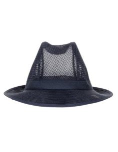 Chapeau Trilby bleu marine avec résille L 2