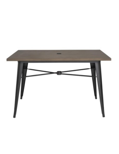 Table d'extérieur en aluminium et bois Bolero Complete 120x76 cm bois noir