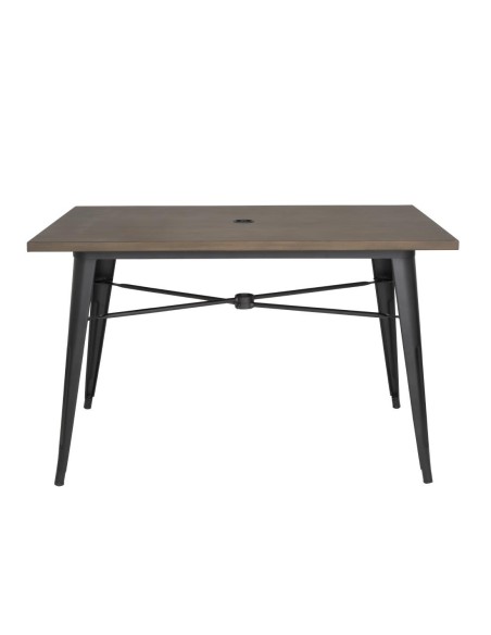 Table d'extérieur en aluminium et bois Bolero Complete 120x76 cm bois noir