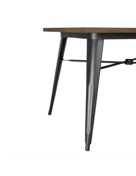 Table d'extérieur en aluminium et bois Bolero Complete 120x76 cm bois noir