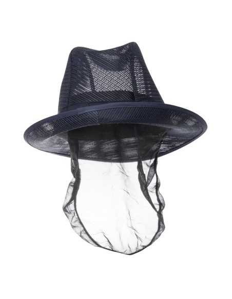 Chapeau Trilby bleu marine avec résille L